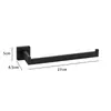Conjunto de 5 Peças de Ferragens para Banheiro Moderno Minimalista de Aço Inoxidável 304 Preto Fosco, Conjunto de Acessórios para Banheiro com Instalação por Furo