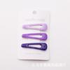 Conjunto de 3 piezas con pinza BB en degradado violeta con flequillo, horquilla rota y parte posterior con clip lateral, accesorio para el pelo con horquillas para niña