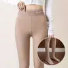 Leggings premium transparentes, color piel y reflectantes de luz para un look de pierna desnuda, perfectos para primavera y otoño, estilo fino, color nude, se pueden usar como prenda exterior, y con forro polar para invierno