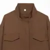 Comercio exterior venta al por mayor transfronteriza 2026 nuevo otoño moda europea y americana para mujer abrigo superior casual holgado con cuello alto tipo chimenea holgado