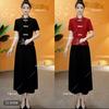 Vestido Novo Popular de Transmissão ao Vivo Drop Shipping de Uma Peça Estilo Chinês Novo Falso de Duas Peças Verão 2025 Novo Estilo Roupas Femininas