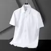 Camisa Blanca de Manga Corta para Hombre Verano Vestir Negocios Delgada Casual Alta Calidad Negra de Manga Larga Traje Camisa