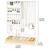 Amazon nuevo estante para joyas estante de exhibición rectangular aretes aretes collar pulsera almacenamiento de joyas exhibición de acabado