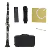 Clarinete en Si bemol IRIN con cuerpo de baquelita, 17 anillas de llave, clarinete de 6 llaves para principiantes y músicos adultos, instrumento de tubo negro