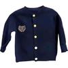 Casaco Masculino Novo Suéter Infantil Estilo College Retrô Moda Coreana Cardigã de Tricô Primavera Suéter Casual Tendência