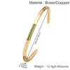 L50 Q35 S64 Pulsera de Moda Europea y Americana con Goteo de Aceite y Incrustaciones de Diamante, Exquisita Pulsera de Puño de Moda con Circonita Arcoíris