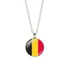 Copa del Mundo de Comercio Exterior 32 Países Collar con Bandera Colgante de Balón de Fútbol Collar para Hombres y Mujeres Cadena para Suéter Joyería Venta al por Mayor