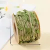 Cuerda de Cera Hoja Verde 5m / Rollo de Cuerda de Cáñamo para Empaque Hecho a Mano DIY, Fabricación de Cintas, Cinta Decorativa para Jardín de Infancia, Cuerda de Cera Tejida