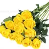 Rosa de Seda Simulada Flor Artificial Única Flor Artificial Casamento Casa Dia dos Namorados Decoração Buquê de Alta Qualidade Parede