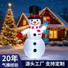 Adorno de Muñeco de Nieve Inflable Navideño de 1.2m con Luz LED Iluminado para Decoraciones de Festival en Patio Exterior y Césped
