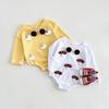 Ropa de Algodón para Bebé Otoño, Manga Larga, Dibujos Animados, Pato Kodak, Hongo, Envoltorio, Ropa Gruesa, Cuello Redondo, Todo en Uno