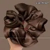 Elástico de Cabelo Oversized Estilo Coreano Intestino de Porco, Corda de Cabelo Versátil com Renda de Bolinhas, Elástico para Rabo de Cavalo Alto, Elástico de Borracha, Acessório de Cabelo de Alta Qualidade