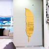 Comércio Exterior Novo Encaixe de Pena Espelho Adesivo 3D Acrílico Espelho Adesivo Quarto Sala de Estar Decorativo Parede Adesivo