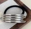Europeo y Americano Minimalista Estilo Frío Sentido del Diseño Cabeza de Bola de Aleación Cuerda para Cabeza de Tendón de Goma Sentido Avanzado Liga para el Cabello Anillo para el Cabello Cuerda para el Cabello Mujeres