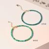 [Verde Primavera] Pulsera Extremadamente Fina Diseño de Nicho Femenino Forma Cuadrada Retro Turquesa Pulsera Turquesa Verde Fresco