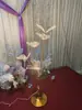 Novos adereços de casamento borboleta de ferro pássaro guia de estrada salão de casamento decoração de palco T layout de lâmpada de chão luminosa
