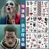Pegatinas de Tatuaje Europeas y Americanas Transfronterizas para Halloween Escuadrón Suicida Cara de Fantasma Pegatinas de Tatuaje para Cara de Fiesta