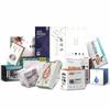 Caja de cartón personalizada, tarjeta blanca, tarjeta plateada, caja de embalaje, lote de productos cosméticos de belleza, caja de color personalizada, impresión de logotipo