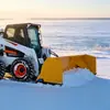 Pala de nieve tipo caja deslizante, quitanieves montado en la parte delantera para propiedades y áreas residenciales, excavadora quitanieves para carreteras municipales