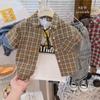Camisa de Manga Corta a Cuadros para Niños Mayores con Cuello, Popular de Gama Alta Resistente Bolsillo con Solapa Camisa Polo de Verano de Moda