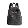 Mochila Luminosa Geométrica de Rombo Nueva Tendencia de Alta Gama Primavera Verano 2026 Mochila Escolar Versátil de Gran Capacidad Mochila de Viaje