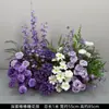 Arreglos Florales Morados para Bodas, Orquídeas Phalaenopsis Artificiales, Caminos de Flores, Decoraciones de Boda, Flores Artificiales, Decoración de Compromiso Arte Floral