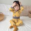 Traje de Ropa Interior de Algodón Puro de Cintura Alta para Bebé Sin Pantalones Protección para el Vientre para Niños y Niñas Ropa para el Hogar Sin Costuras Otoño e Invierno Cálido Ropa y Pantalones de Otoño