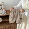 2026 Novo Outono Meninos Bebê Algodão Macio Calça Longa com Bolso Patch Bordado Design Roupas Casuais para Passeio