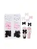Manicure Aurora Bow Jewelry Internet Vermelho Misto Semi-redondo Pérola Super Flash Fundo Plano Diamante Concha Diamante
