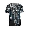 2025 Verano Ropa Estampada Digital Camiseta Hombre Ropa Europea y Americana Casual Tendencia Urbana Camiseta Holgada de Pareja para Hombre y Mujer
