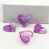 Corazón Transparente en Forma de Corazón de Dos Colores con Purpurina Melocotón Accesorios de Joyería de Resina Hebilla de Zapato DIY Tocado para Niña Pasador Material
