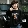 Camiseta de Manga Larga de Moda para Niños 100% Algodón 2026 Dibujos Animados Niños Primavera/Otoño Cuello Redondo Niños Medianos/Grandes Camiseta Base