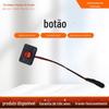 Interruptor de cabo controle de botão de amostragem start-stop botão interruptor trifásico áudio fêmea soquete com adesivo de dupla face