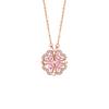 Collar de Trébol de Cuatro Hojas de la Suerte Plata Esterlina 925 Moda para Mujer Estilo Joker Succión Magnética Cadena Clavicular Estilo Ins Colgante de Amor