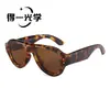 Nuevas gafas de sol retro aviador con bisagra europea y americana para mujer, gama alta, protección UV, protección solar