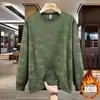 Moletom Masculino de Manga Longa com Forro de Lã, Novo Estilo Primavera/Outono, Corte Solto, Tamanho Grande, Roupas Masculinas Modernas e Tendência, Camiseta de Base