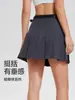 Falda plisada Cai Jue para mujer, falda corta de verano, otoño, invierno 2025, nuevo estilo, petite, de cintura alta, falda lápiz, falda midi de línea A