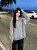 Nueva chaqueta casual versátil de moda de nicho para otoño, sudadera con capucha versátil de moda única y simple para mujer