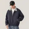 Chaqueta de trabajo con cuello mao para hombre, nuevo abrigo vintage primavera/otoño 2026, chaqueta de estilo casual de moda 'old money'