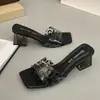 Chanclas transparentes florales súper bonitas para usar al aire libre, chanclas cómodas, tacón grueso, sandalias estilizadas, nuevo estilo de hada 2026