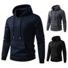 Ropa Deportiva de Nuevo Estilo Transfronteriza Sudadera con Capucha y Mangas Largas para Hombre con Diseño de Tapeta Diagonal de Botones Sudadera con Capucha Casual con Bolsillos Grandes