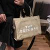Bolsa Tote de Lona Personalizada de Mano 2022 Nueva Impresión de Letras Correa Ancha para el Hombro Bolso Bandolera de un Solo Hombro con Impresión de Logotipo