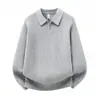 Otoño Invierno Nuevo Suéter de Punto para Hombre con Media Cremallera y Cuello Alto Moda Juvenil Casual Capa Base