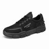 Zapatos de Trabajo Ligeros Antideslizantes para Hombre para Exteriores, Tenis Negros Resistentes al Desgaste, Zapatos de Protección Laboral Transpirables Casuales Deportivos de Moda