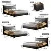 Conjunto simples para casa com quarto duplo e armazenamento em estoque, quarto principal minimalista com cama grande, estilo nórdico 1,5 metros estilo princesa