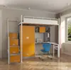 Cama Elevada para Adultos Engrosada Cama de Hierro para Escritorio de Arriba Cama de Hierro para Dormitorio de Estudiantes Empleados Cama con Estructura de Hierro Cama Elevada/Bajada Doble Escalera para Apartamento Escolar