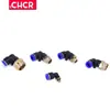 Conexión de tubería PL, codo roscado en L, PL4-M5, PL8-02, 10-01, 12, PL16-04 mm