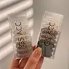 Elástico de Cabelo Transparente Estilo Fio de Telefone para Mulheres 2024 Novo Estilo Alta Elasticidade Durável Elegante Corda de Cabelo Acessório de Cabelo