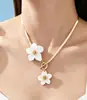 Artículos de Venta Caliente Transfronterizos Europeos y Americanos: Collar, Pendientes, Tobillera de Cadena Hueso de Serpiente Hebilla Ot Estilo Metálico Exagerado Lujo Ligero Pintura en Spray Flor Gradiente