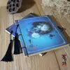 Suiyuefang Estilo Antigo Costurado Caderno em Papel Kraft em Branco Caderno Costurado à Mão Retrô Estilo Chinês Estojo de Safira Estilo Antigo Elegante